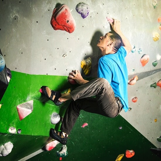 Bouldering at The Climbing Hangar