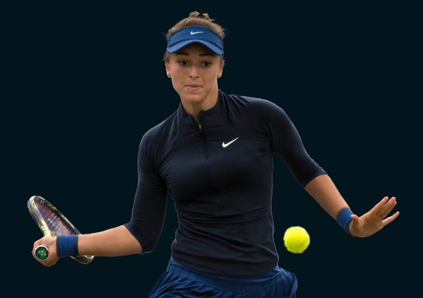 Anastasia Detiuc in action at Liverpool International Tennis Tournament