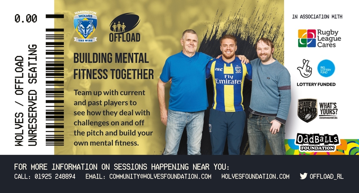 Faux ticket design to raise awareness of Offload for Rugby League